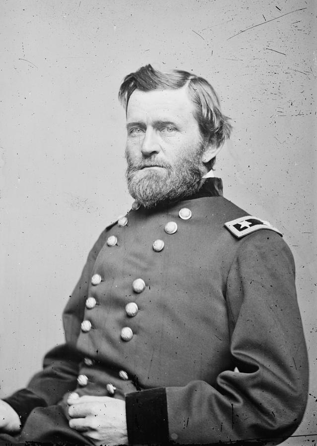 Portrait Photograph - The Civil War. Ulysses S. Grant. 1864 by Everett
