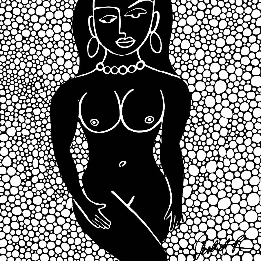 The Classy Nude Lady from Mars Painting by Robert R Splashy Art Abstract Paintings