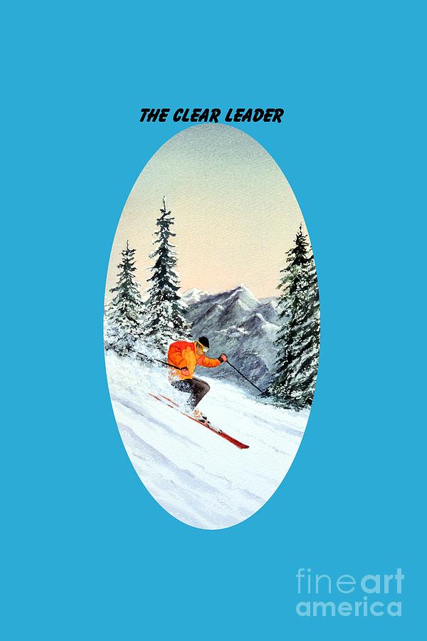 The Clear Leader Skiing Painting by Bill Holkham
