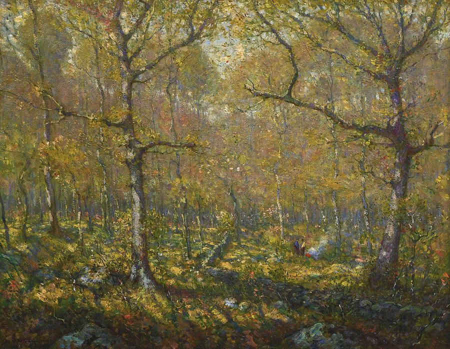 The Clearing. Golden Spring Painting by Henry Ward Ranger