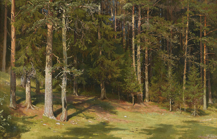 The Clearing Painting by Ivan Shishkin