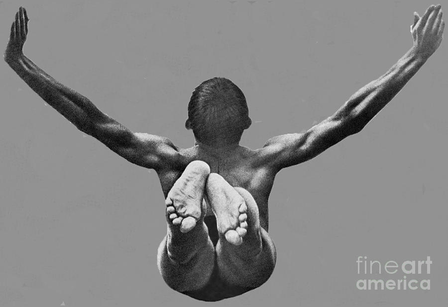 Diver Photograph - The Cliff Diver Png by Jost Houk Diver Photograph - The Cliff Diver Png by Jost Houk
