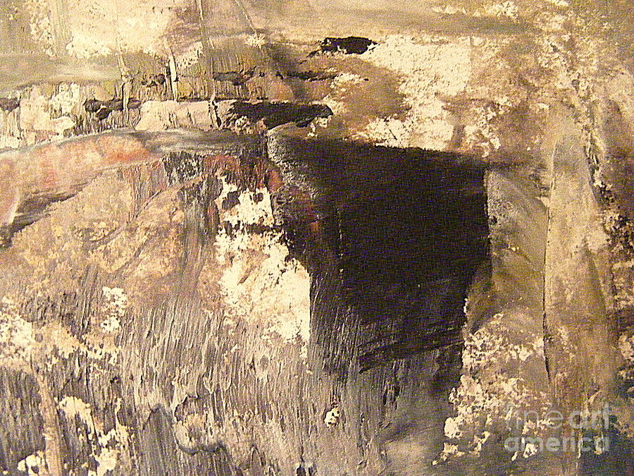 Nature Abstract Painting - The Cliff by Nancy Kane Chapman