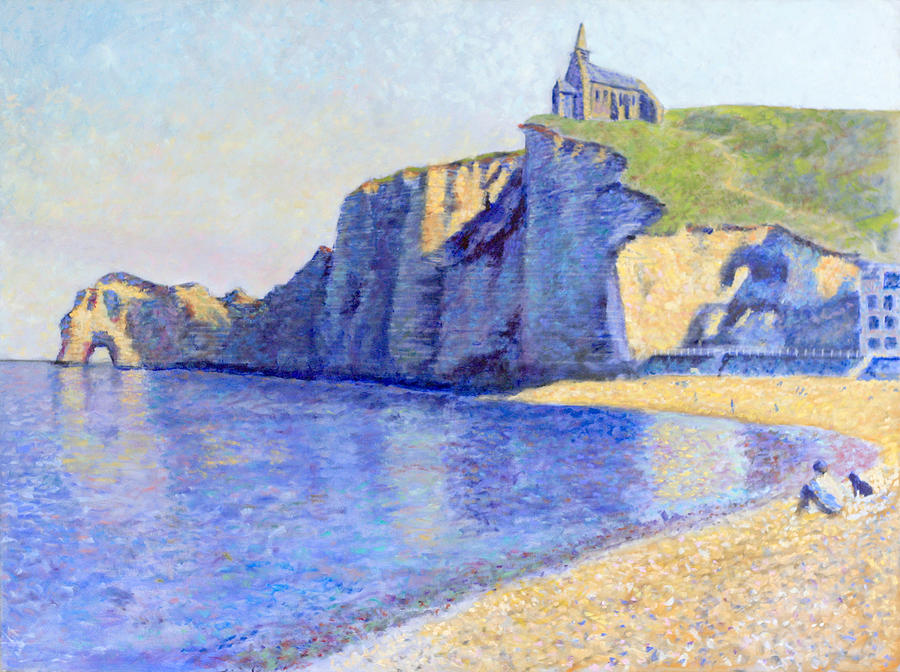 The Cliffs at Etretat Painting by David Zimmerman