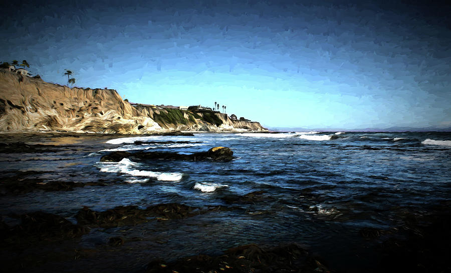 The Cliffs of Pismo Beach Painting Photograph by Judy Vincent