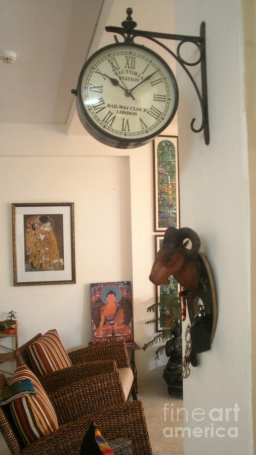 The Clock the Ram and The Buddha Photograph by Padamvir Singh
