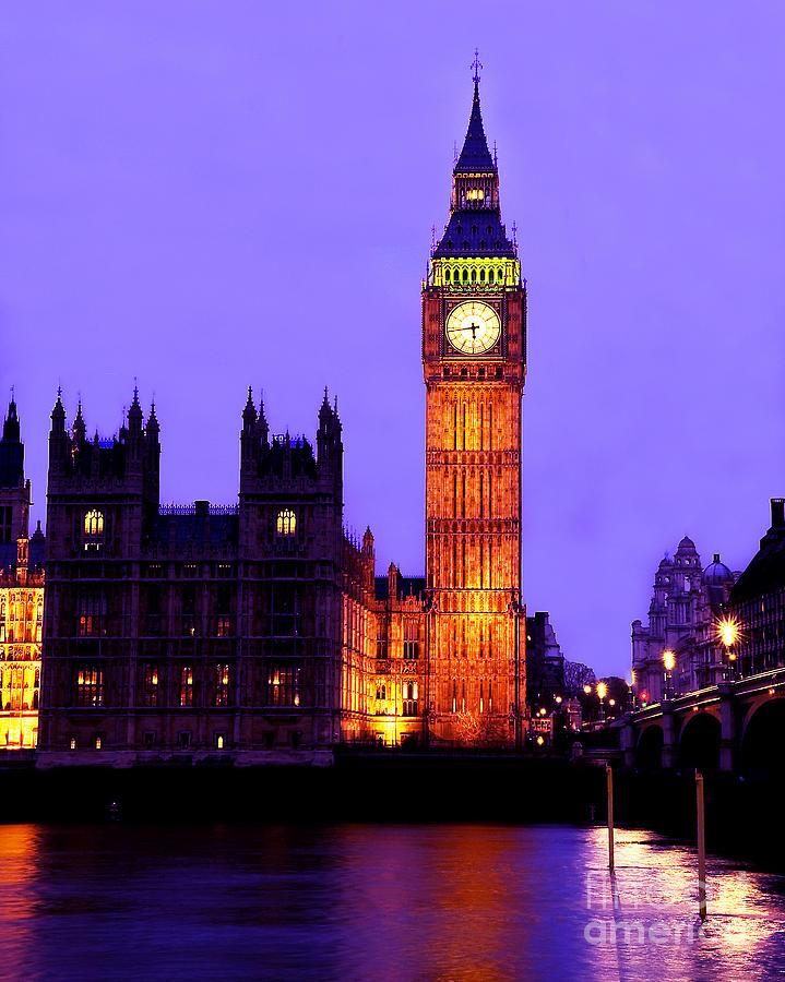 London Photograph - The Clock Tower aka Big Ben Parliament London by Chris Smith