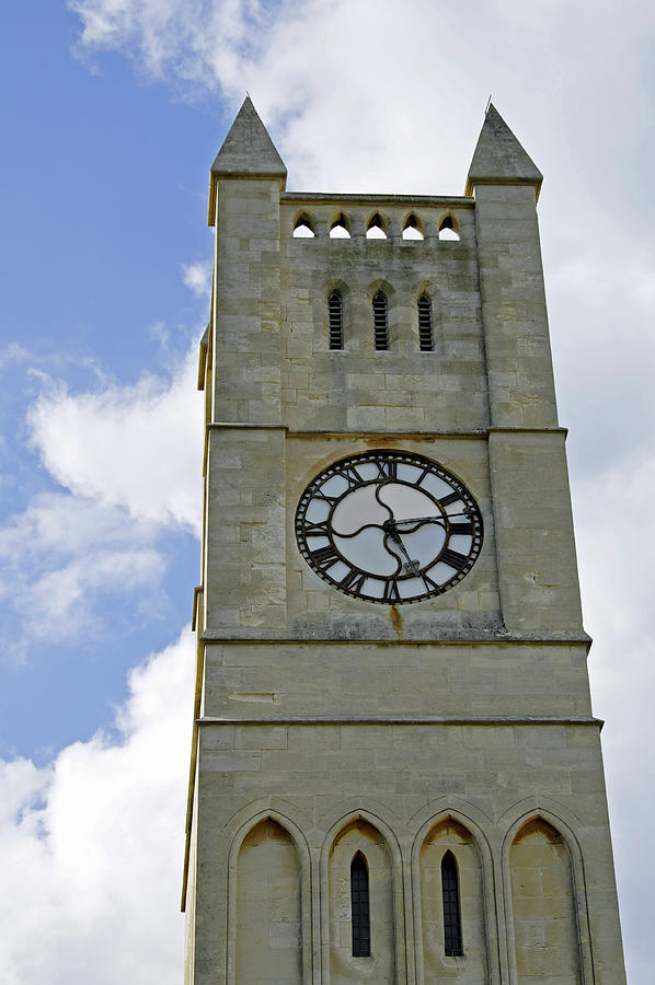 Architecture Photograph - The Clock Tower of Shanklin United Reformed Church by Rod Johnson