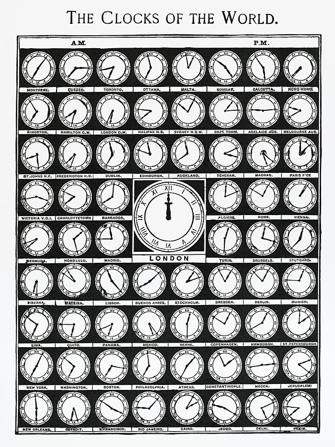 The Clocks of the World Drawing by Vincent Monozlay