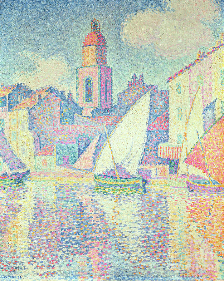 The Clocktower at St Tropez, 1896  Painting by Paul Signac