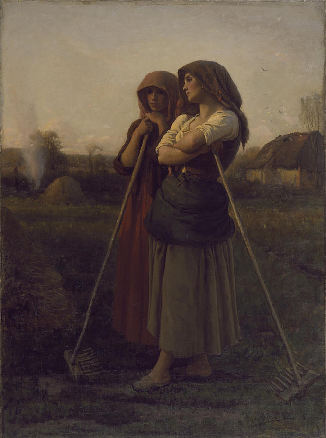 The Close Of Day Painting by Jules Breton