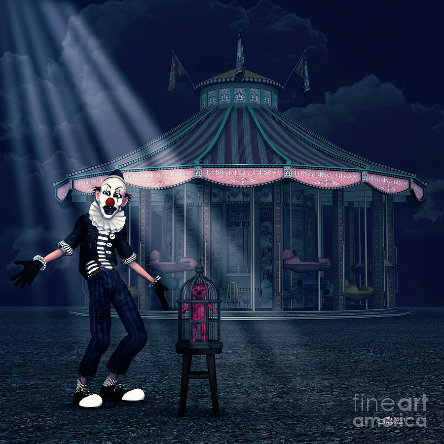 The Clown Digital Art by Jutta Maria Pusl
