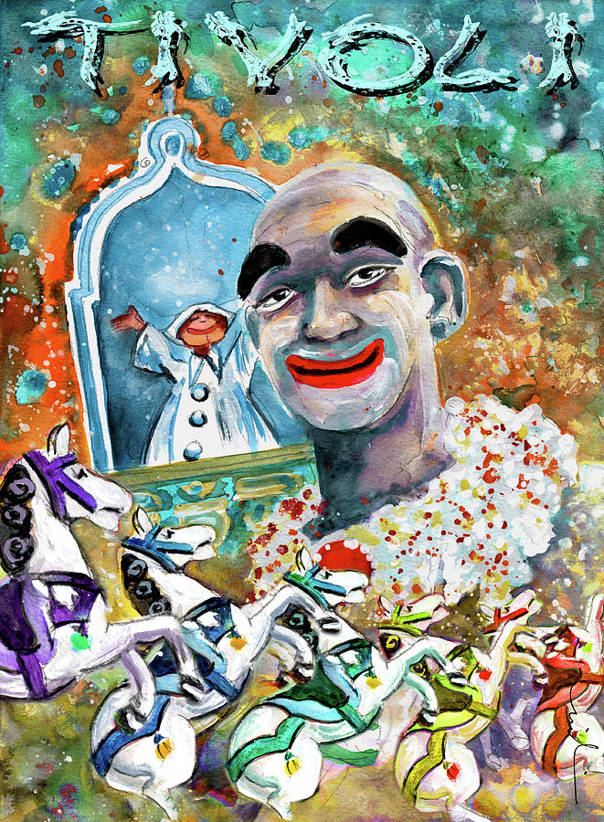 The Clown Of Tivoli Gardens Painting by Miki De Goodaboom