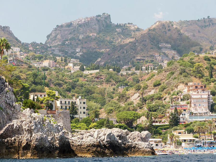 The coast near Taormina Photograph by Rod Jones