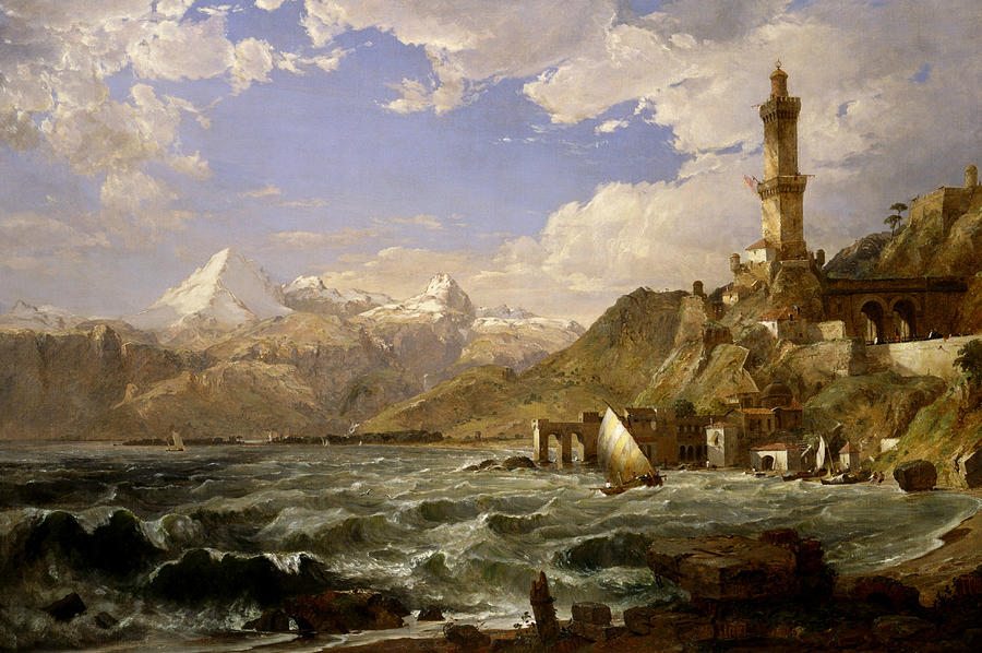 The Coast of Genoa Painting by Jasper Francis Cropsey
