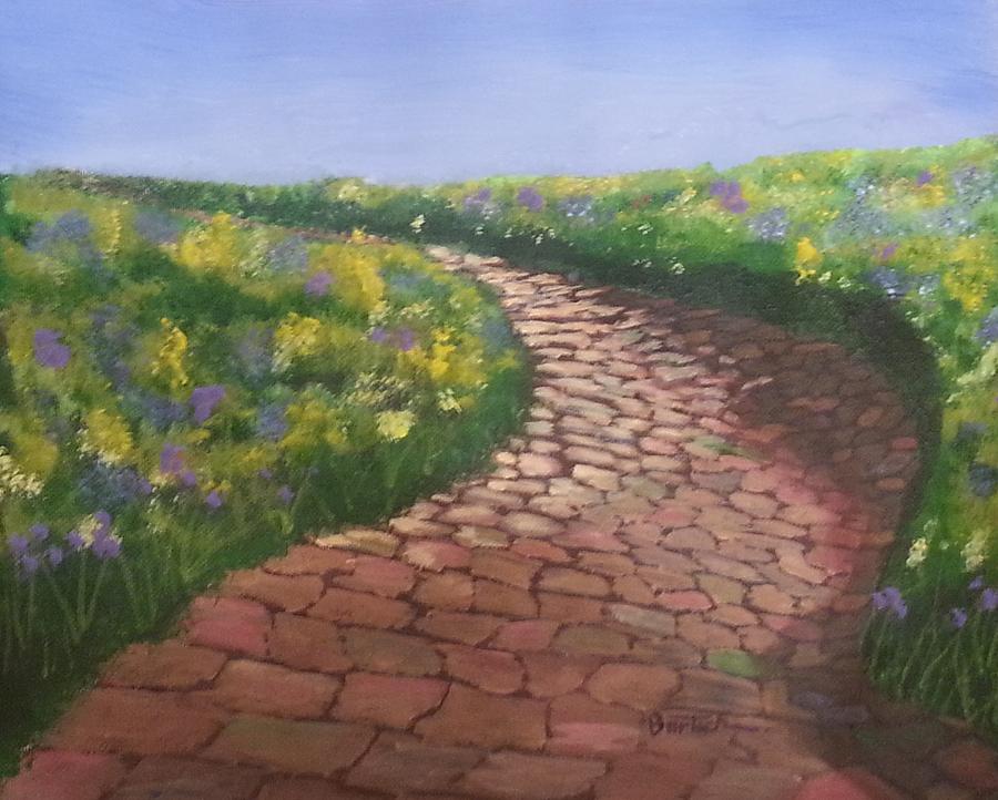 The Cobblestone Road 2 Painting by David Bartsch