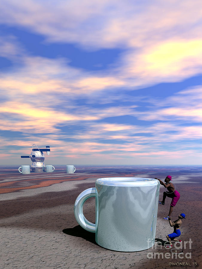 Fantasy Digital Art - The Coffee Bandits by Walter Neal