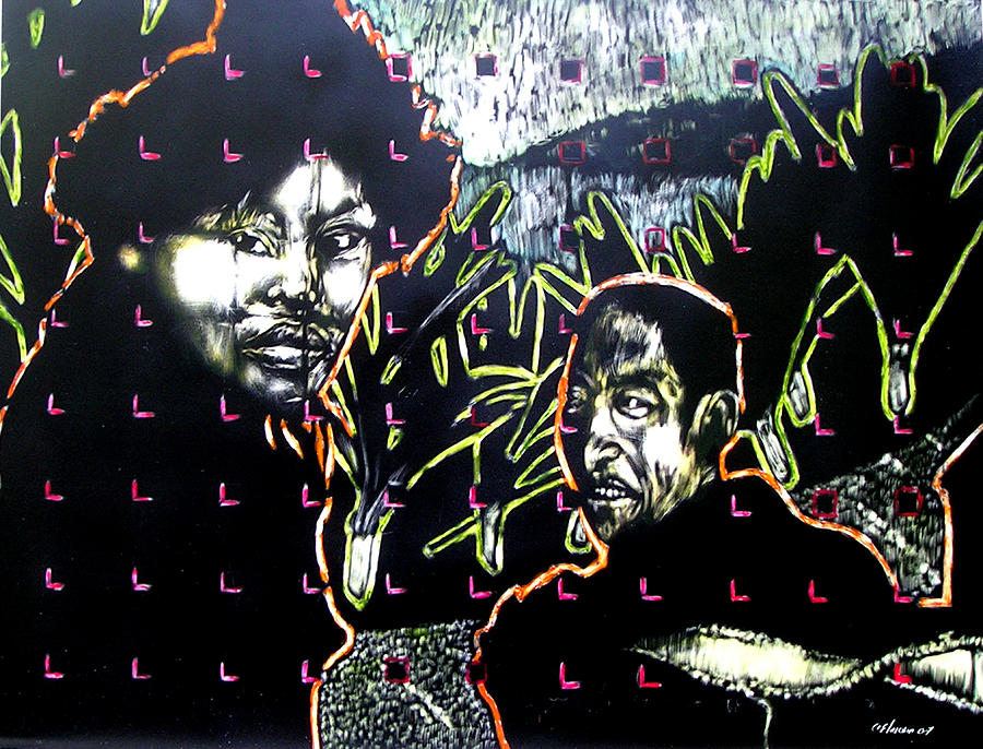 The Coffee Vendor Mixed Media by Chester Elmore The Coffee Vendor Mixed Media by Chester Elmore