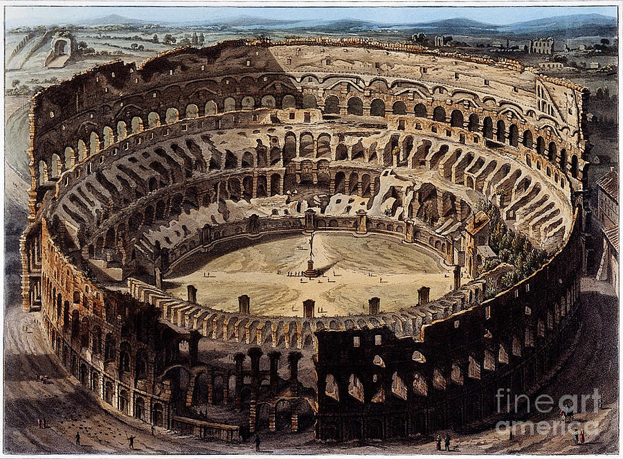 The Coliseum, Rome, 1820 Photograph by Wellcome Images