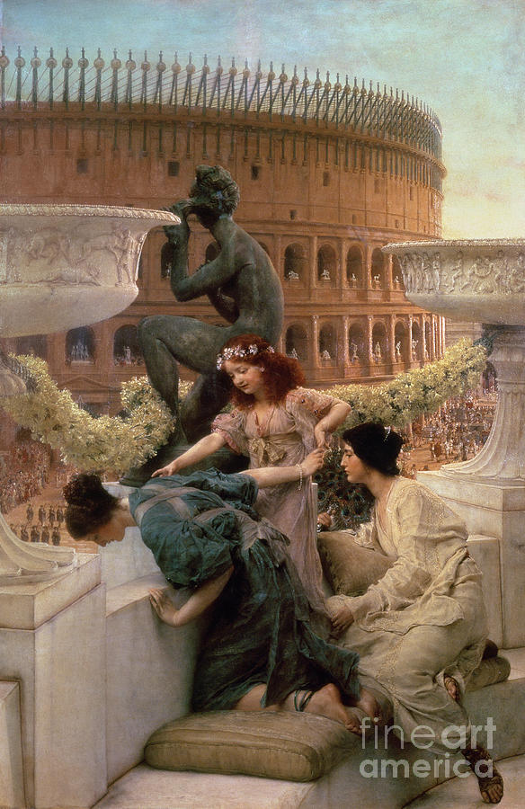 Bowl Painting - The Coliseum by Lawrence Alma-Tadema