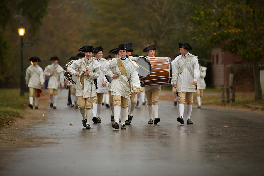 The Colonial Fifes and Drums on their way to a Performance Photograph by Rachel Morrison