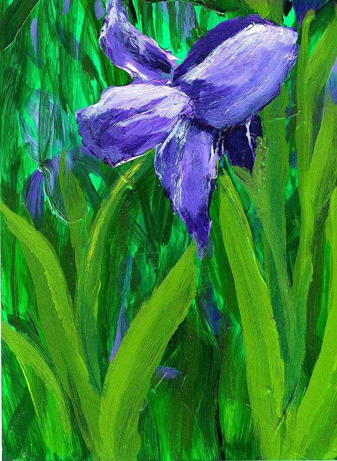 Iris Painting - The Color of Royalty by Wanda Pepin