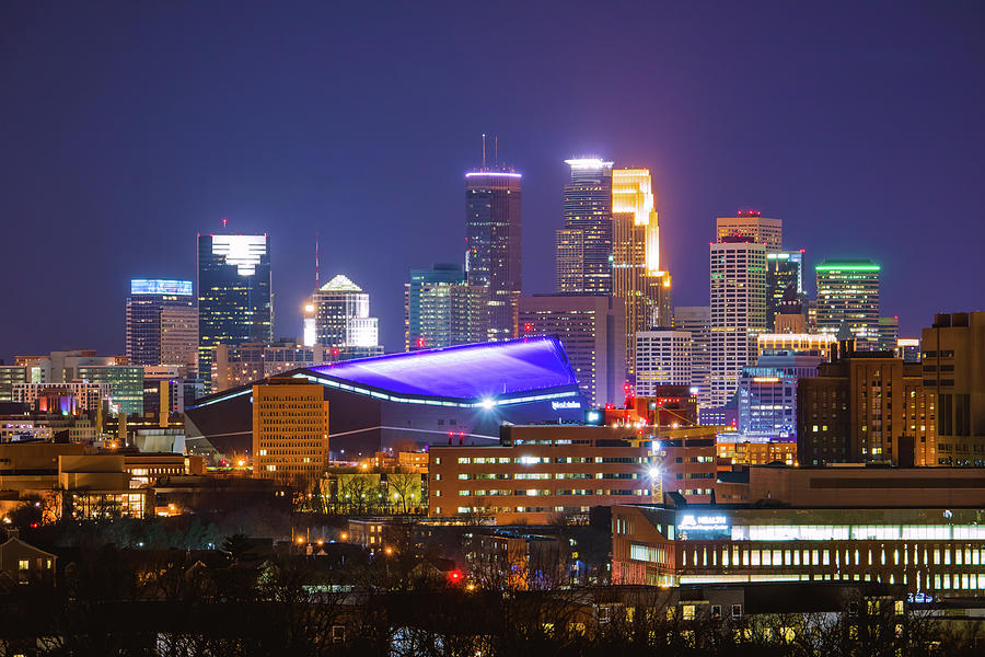 The colorful skyline of Minneapolis Photograph by Jay Smith