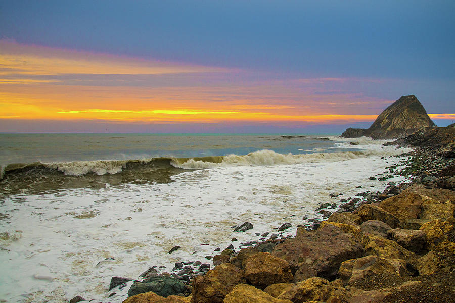 Beach Photograph - The Colors of Sunset at Point Mugu by Lynn Bauer