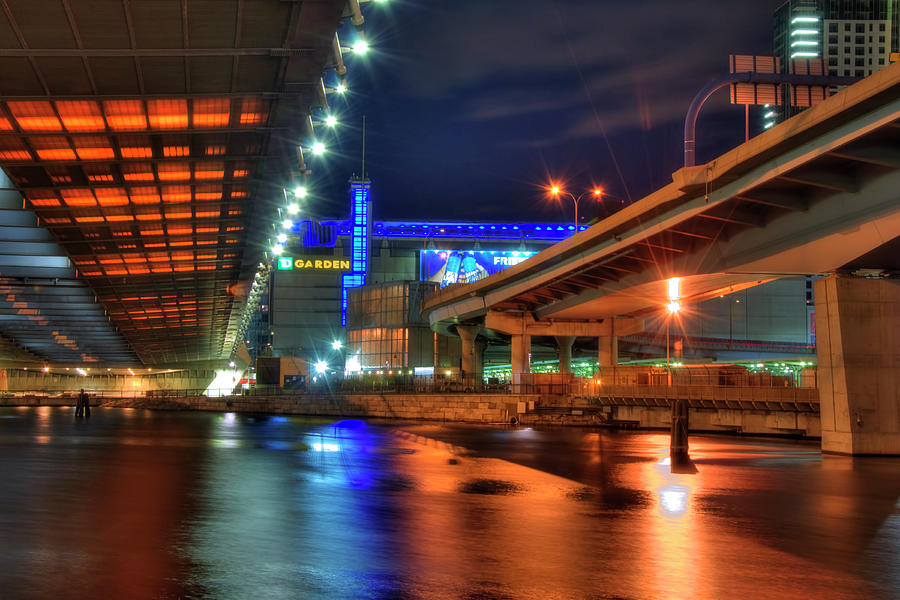 The Colors Under the Zakim - Leonard P Zakim Bridge - Boston Photograph by Joann Vitali