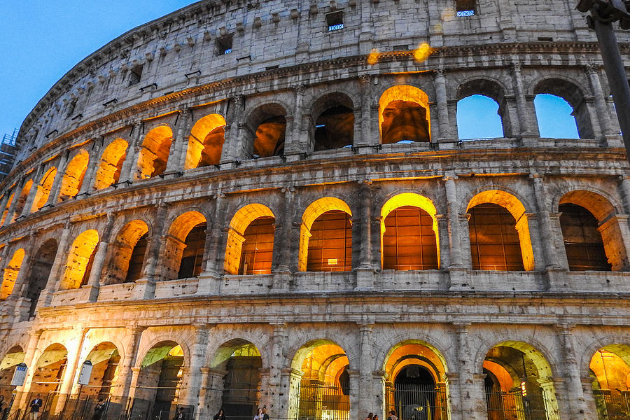 The Colosseum at Dusk Photograph by Marilyn Burton