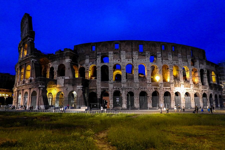 The Colosseum at Night Photograph by Marilyn Burton