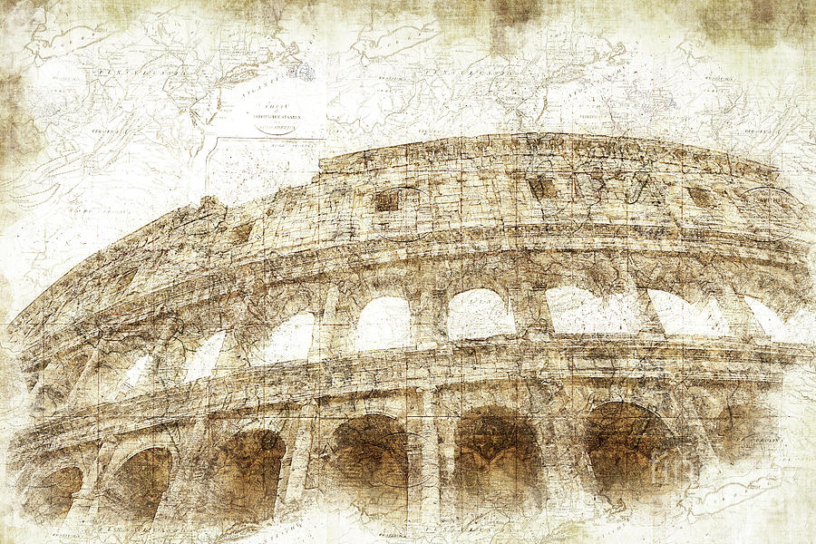 The Colosseum Rome Digital Art Photograph by Ann Garrett