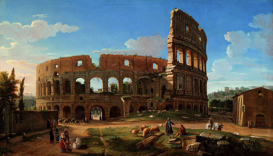 Gaspar Van Wittel Painting - The Colosseum Seen from the Southeast by Gaspar van Wittel