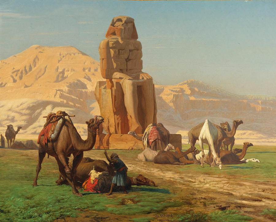 The Colossus of Memnon Painting by Jean-Leon Gerome