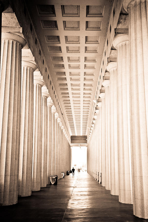Bear Photograph - The Columns at Soldier Field by Anthony Doudt