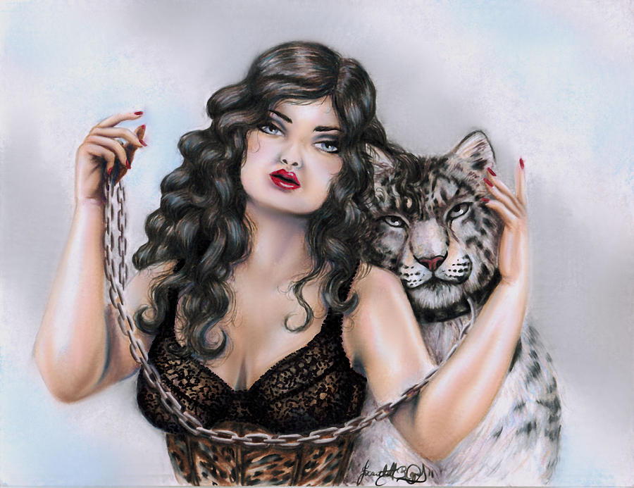 Leopard Drawing - The Coming Of Cool Air by Scarlett Royale