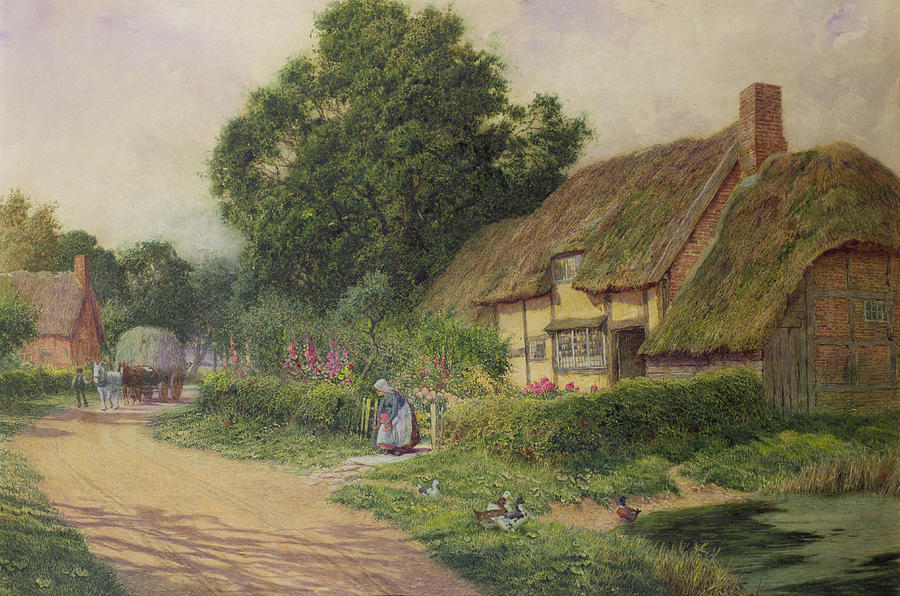 House Painting - The Coming of the Haycart  by Arthur Claude Strachan