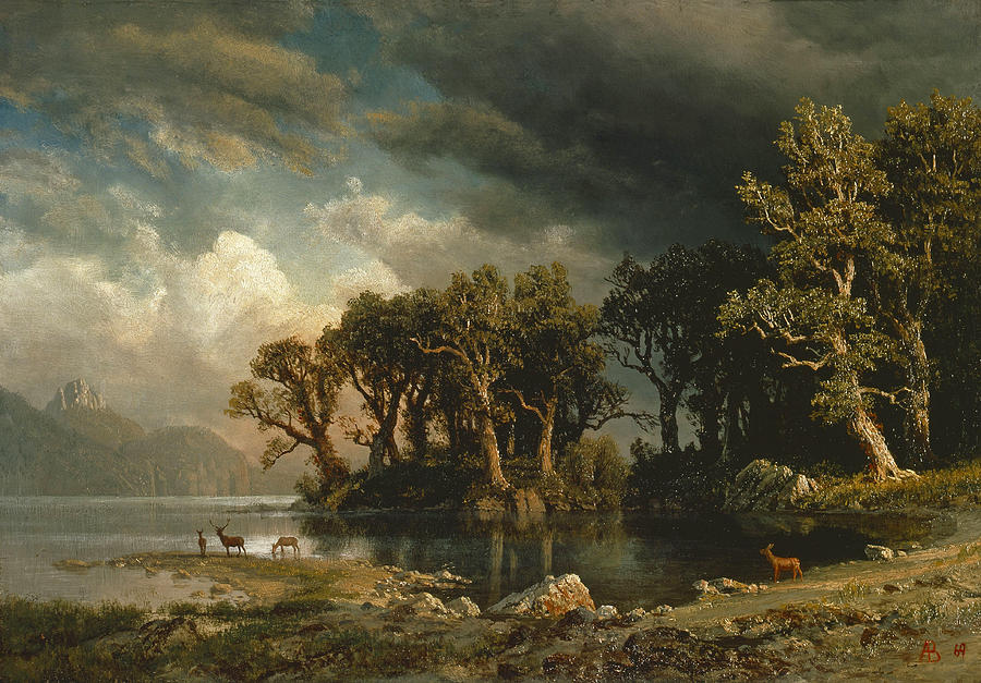 The coming storm Painting by Albert Bierstadt