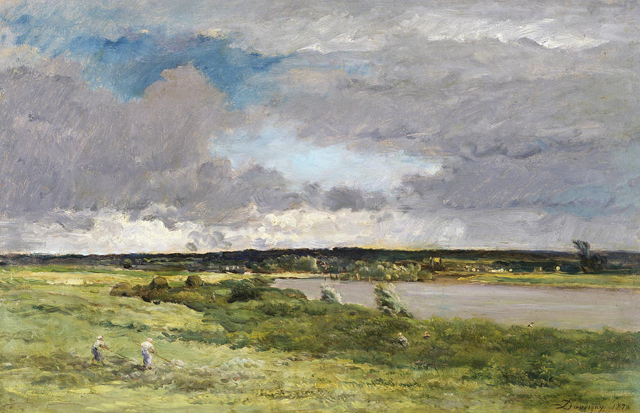 French Painters Painting - The Coming Storm, Early Spring by Charles Francois Daubigny