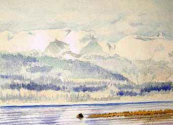 The Comox Glacier Painting by Tim Haley The Comox Glacier Painting by Tim Haley