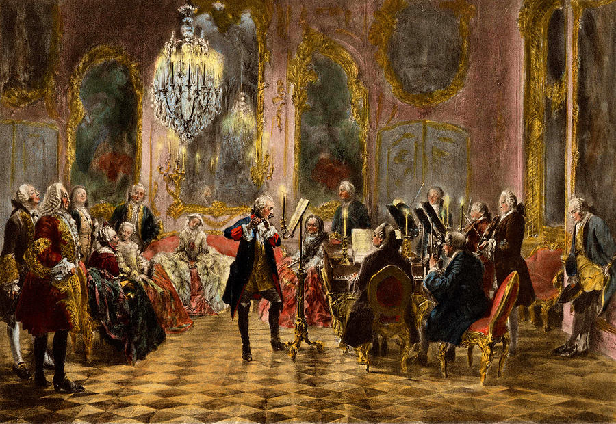 The Concert of Frederick the Great Photograph by Adolph Menzel