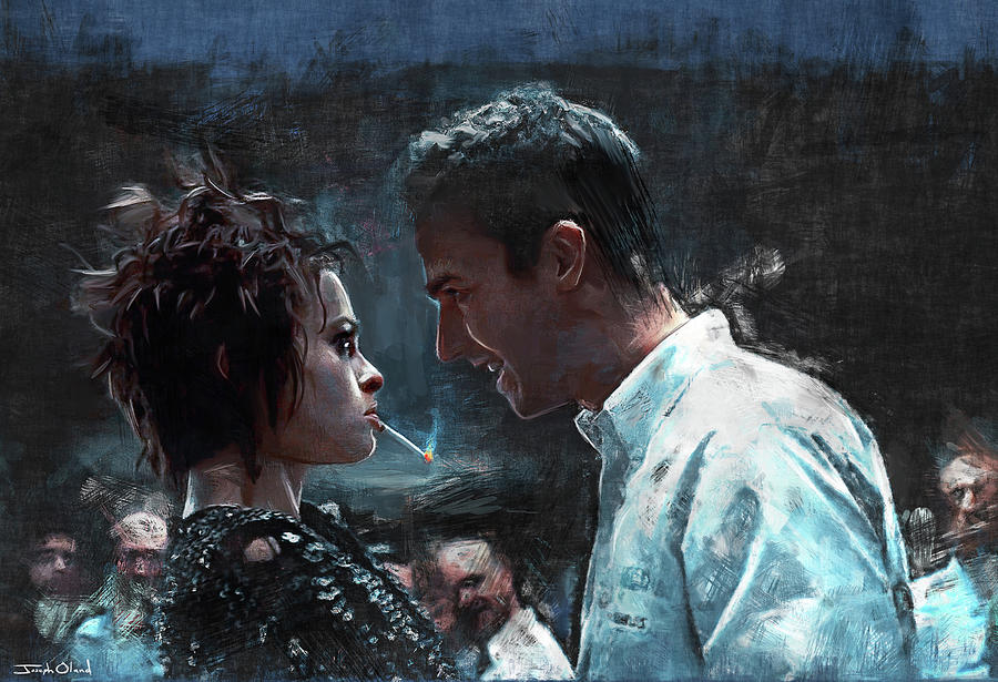 Fight Club Painting - The Confrontation With Marla - Fight Club by Joseph Oland