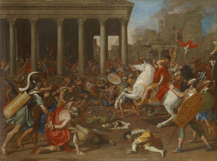 The Conquest of Jerusalem by Emperor Titus by Nicolas Poussin, 1638. Painting by Celestial Images