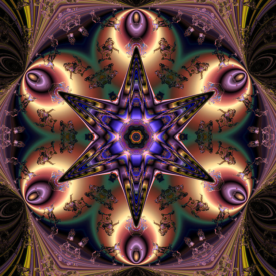 The conspiracy of purple and blue Digital Art by Claude McCoy