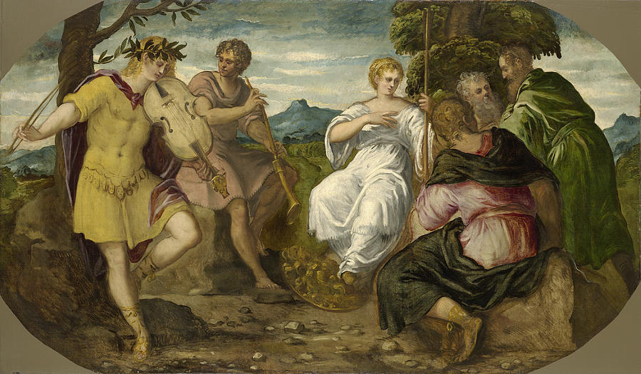The Contest Between Apollo and Marsyas Painting by Celestial Images