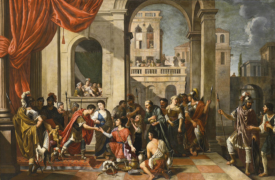 People Painting - The Continence of Scipio by Johann Heiss