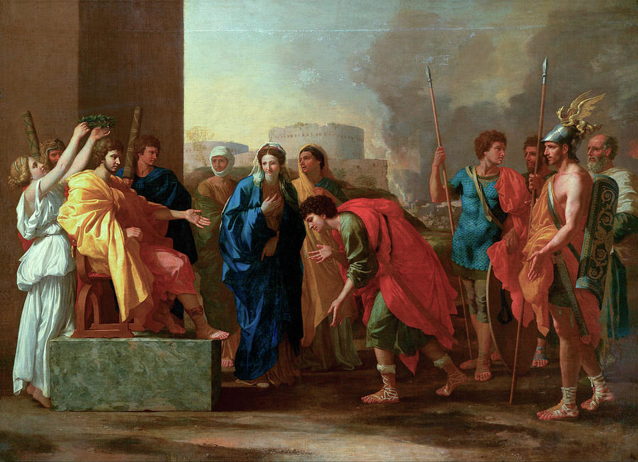 Nicolas Poussin Painting - The continence of Scipio by Nicolas Poussin