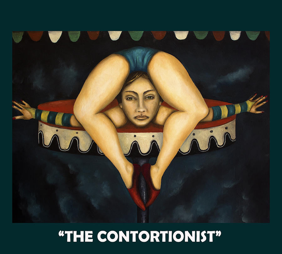 The Contortionist with Lettering Painting by Leah Saulnier The Painting Maniac