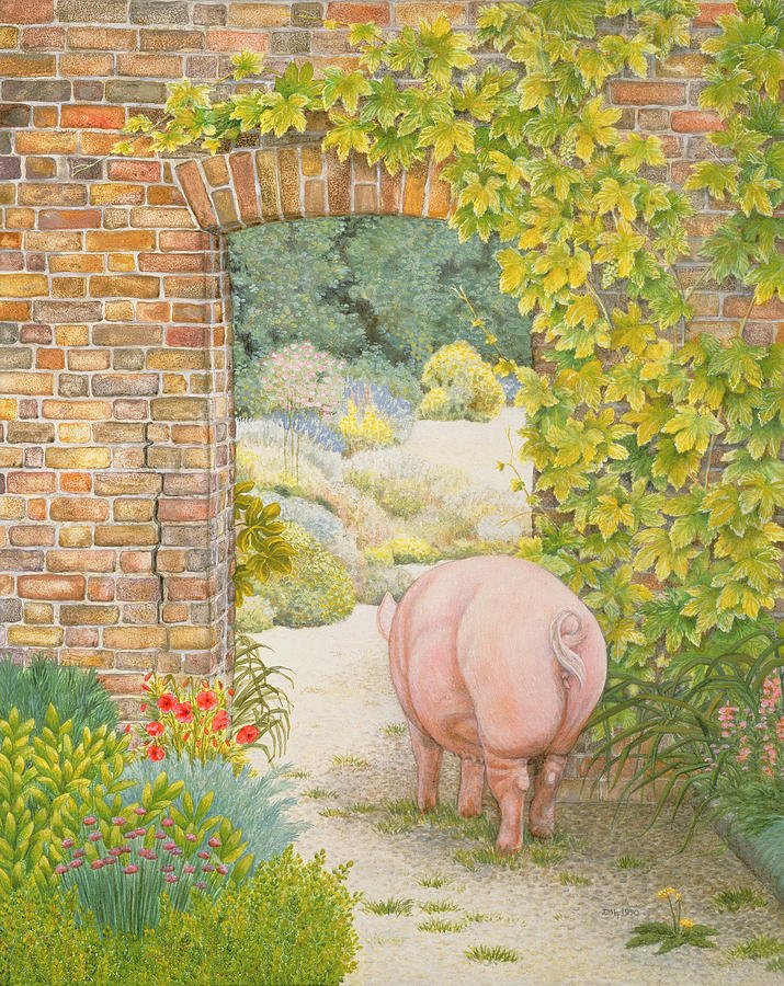 Pig Painting - The Convent Garden Pig by Ditz