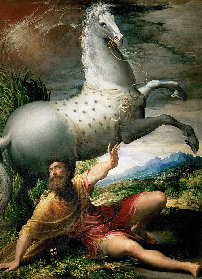 The Conversion of Saint Paul Painting by Parmigianino
